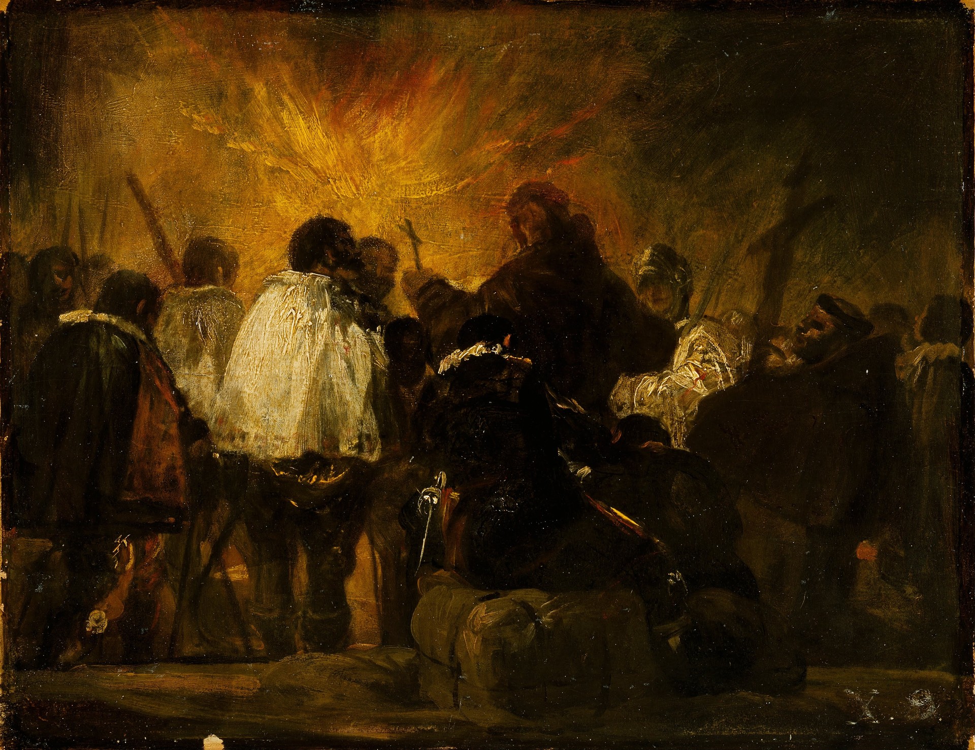 Night Scene from the Inquisition - by Francisco Goya y Lucientes