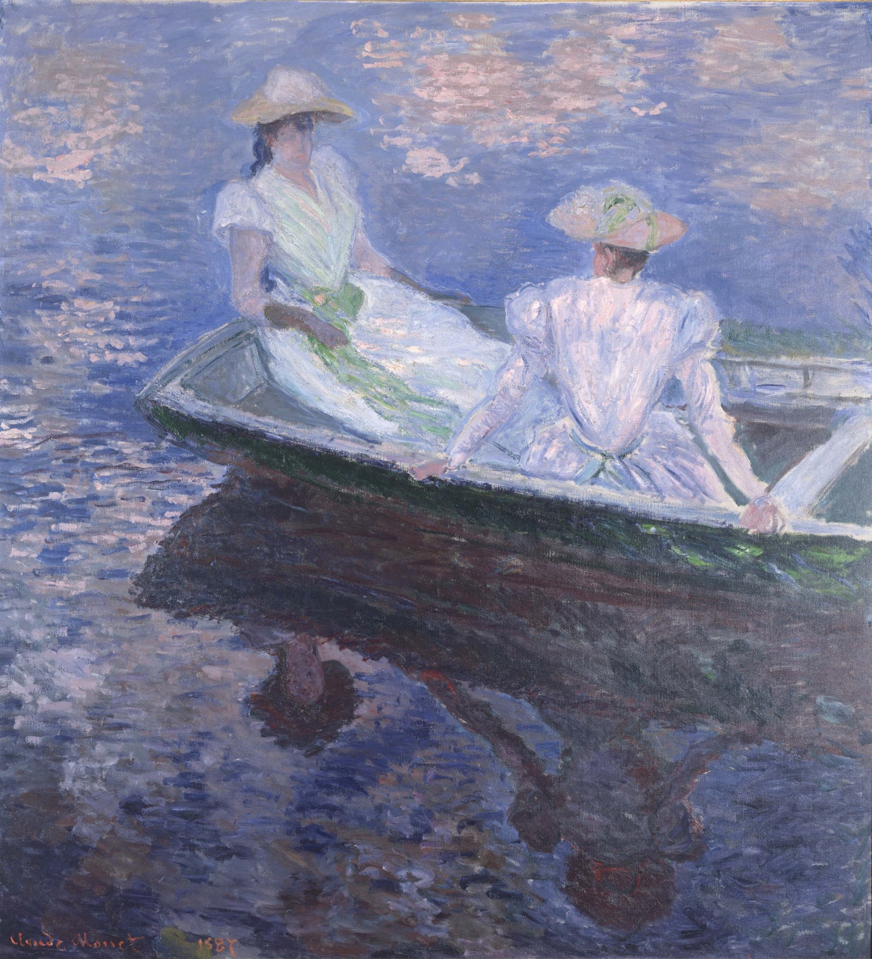 On the Boat - by Claude Monet