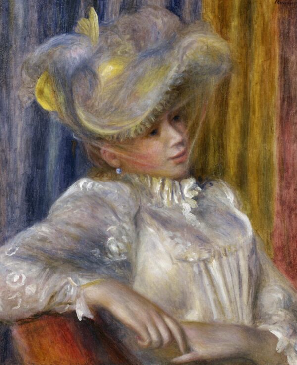 Woman with a Hat - by Pierre-Auguste Renoir