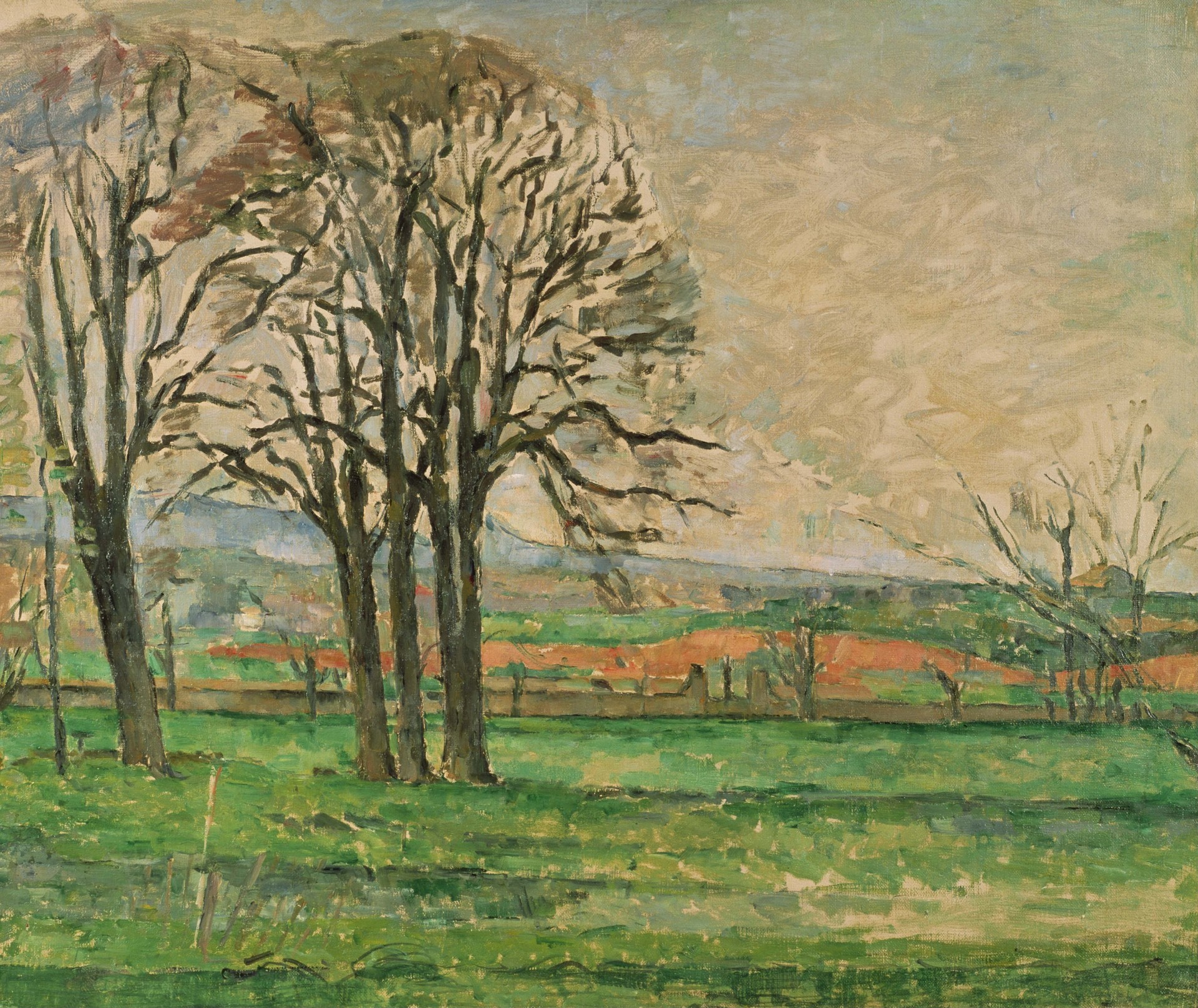 The Bare Trees at Jas de Bouffan - by Paul Cézanne