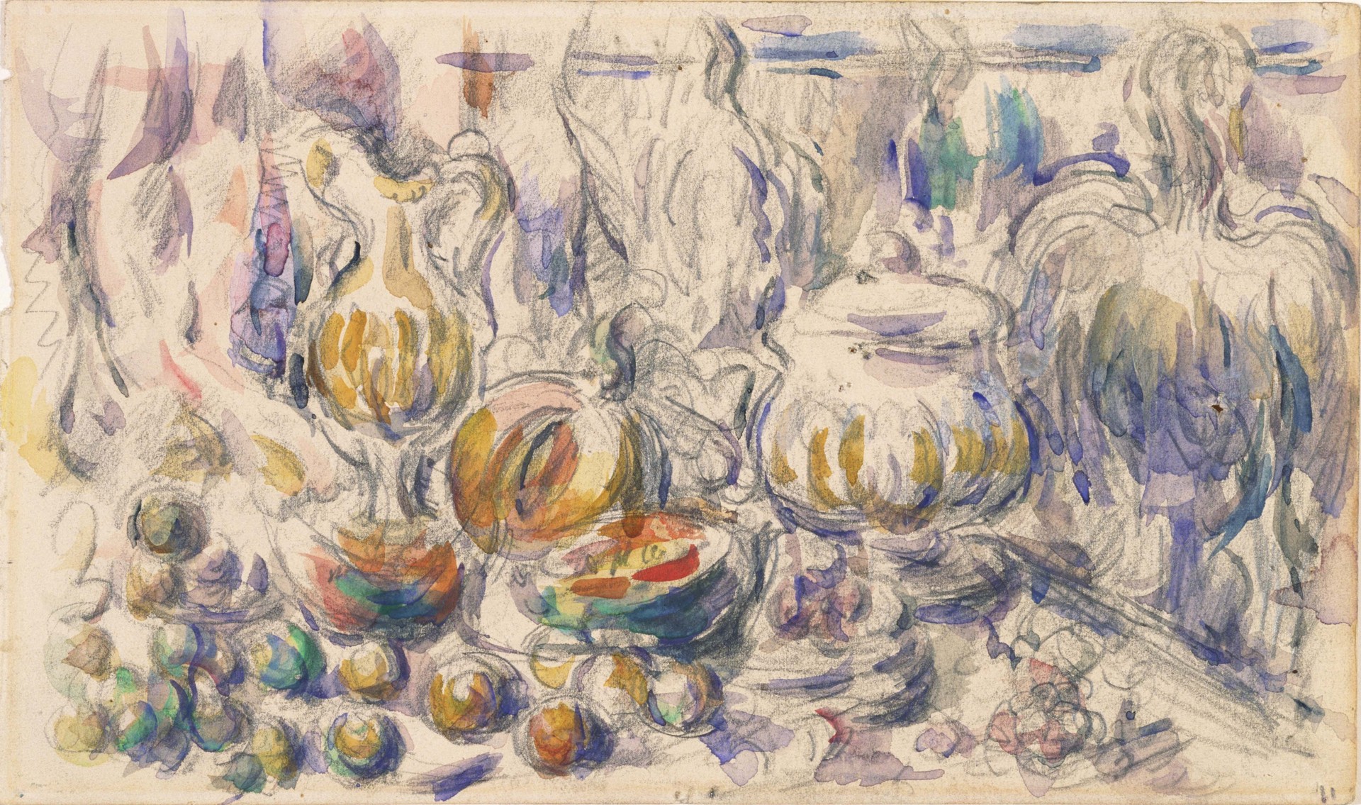 Pot and Soup Tureen - by Paul Cézanne
