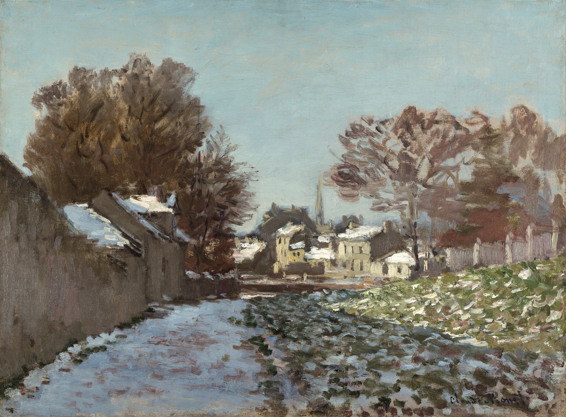 Snow at Argenteuil (Neige à Argenteuil) - by Claude Monet