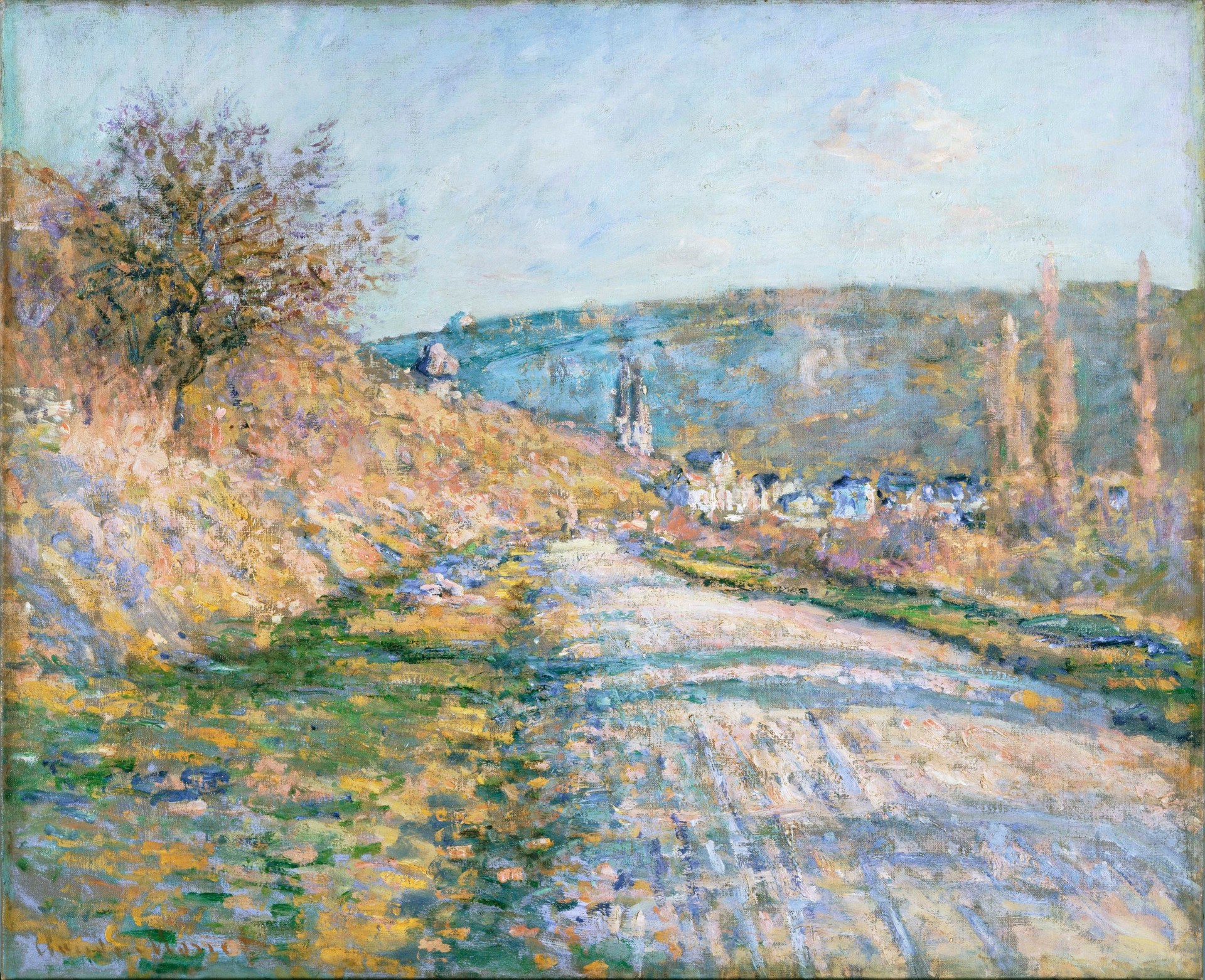 The Road to Vétheuil - by Claude Monet