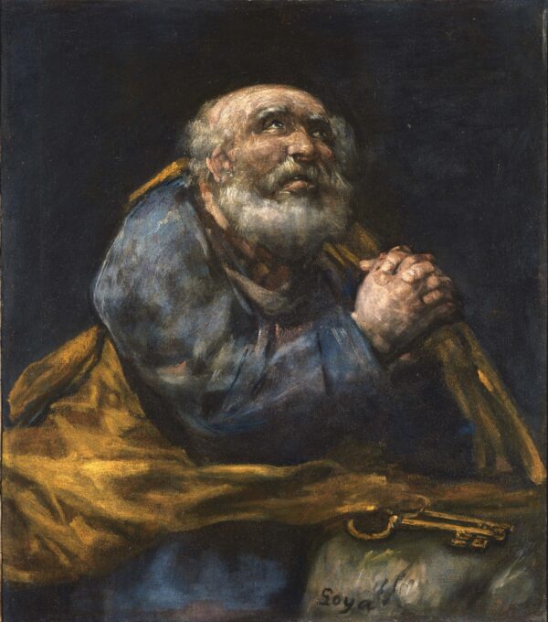 The Repentant St. Peter - by Francisco Goya y Lucientes