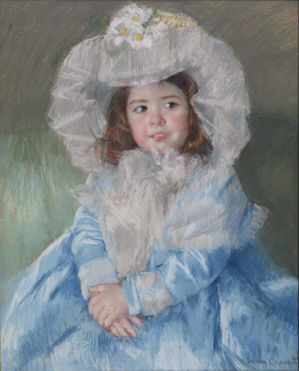 Margot (Lefebvre) in Blue - by Mary Cassatt