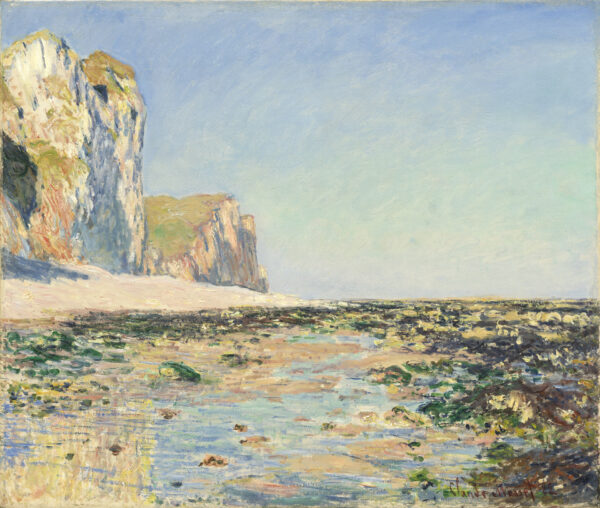 Seashore and Cliffs of Pourville in the Morning - by Claude Monet
