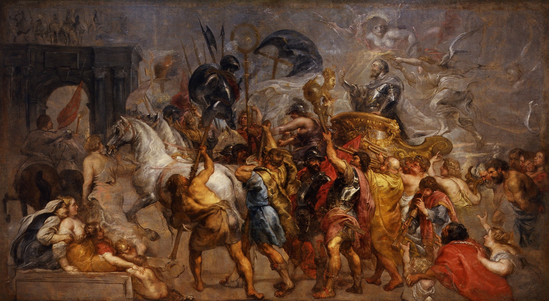 Triumphal entry of Henri IV in Paris - by Peter Paul Rubens