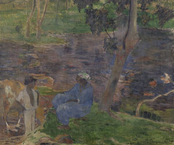 On the Banks of the River at Martinique - by Paul Gauguin