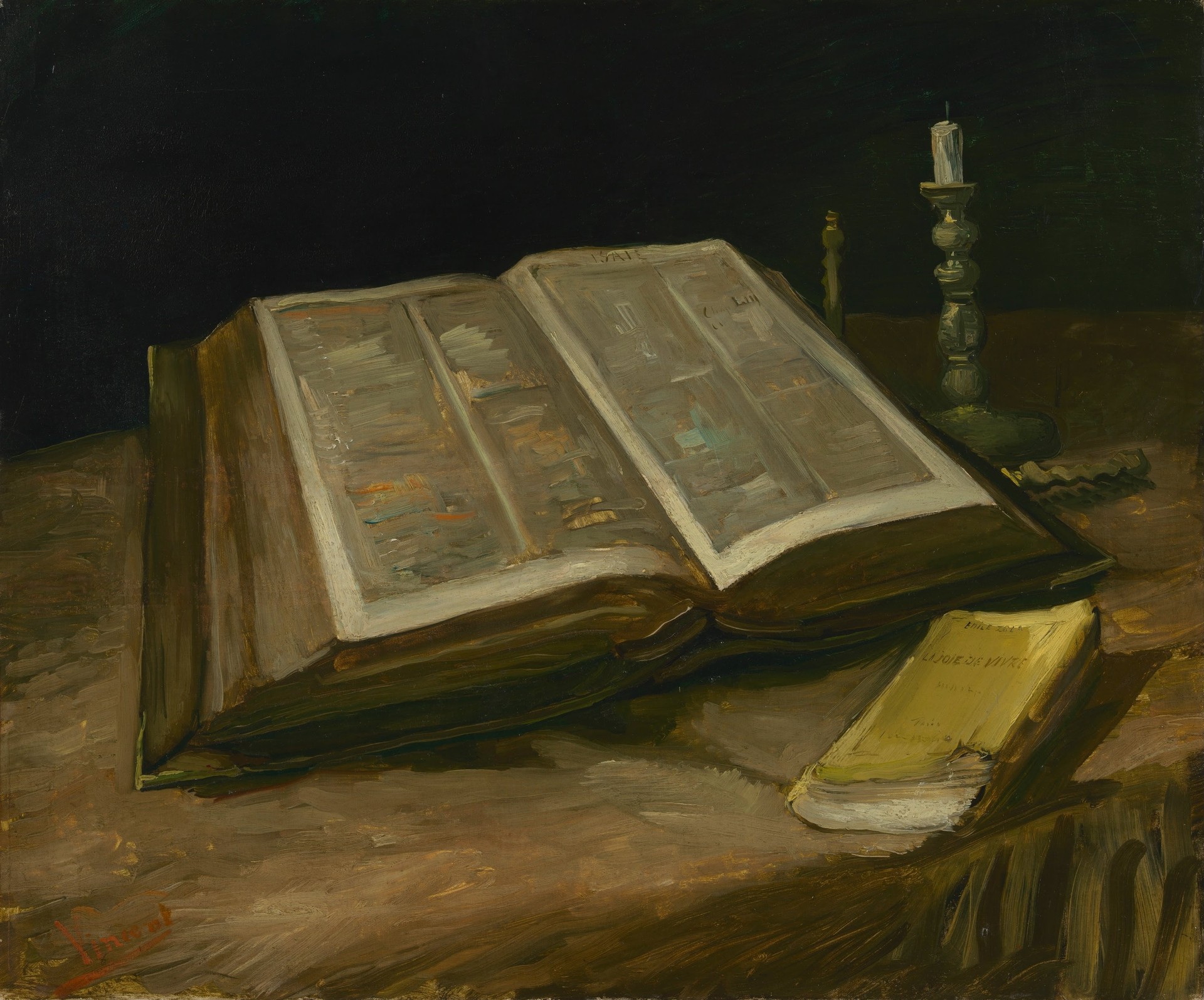 Still Life with Bible - by Vincent van Gogh