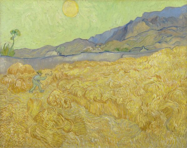 Wheatfield with a reaper - by Vincent van Gogh