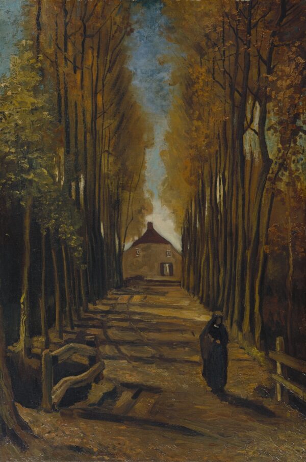 Avenue of Poplars in Autumn - by Vincent van Gogh
