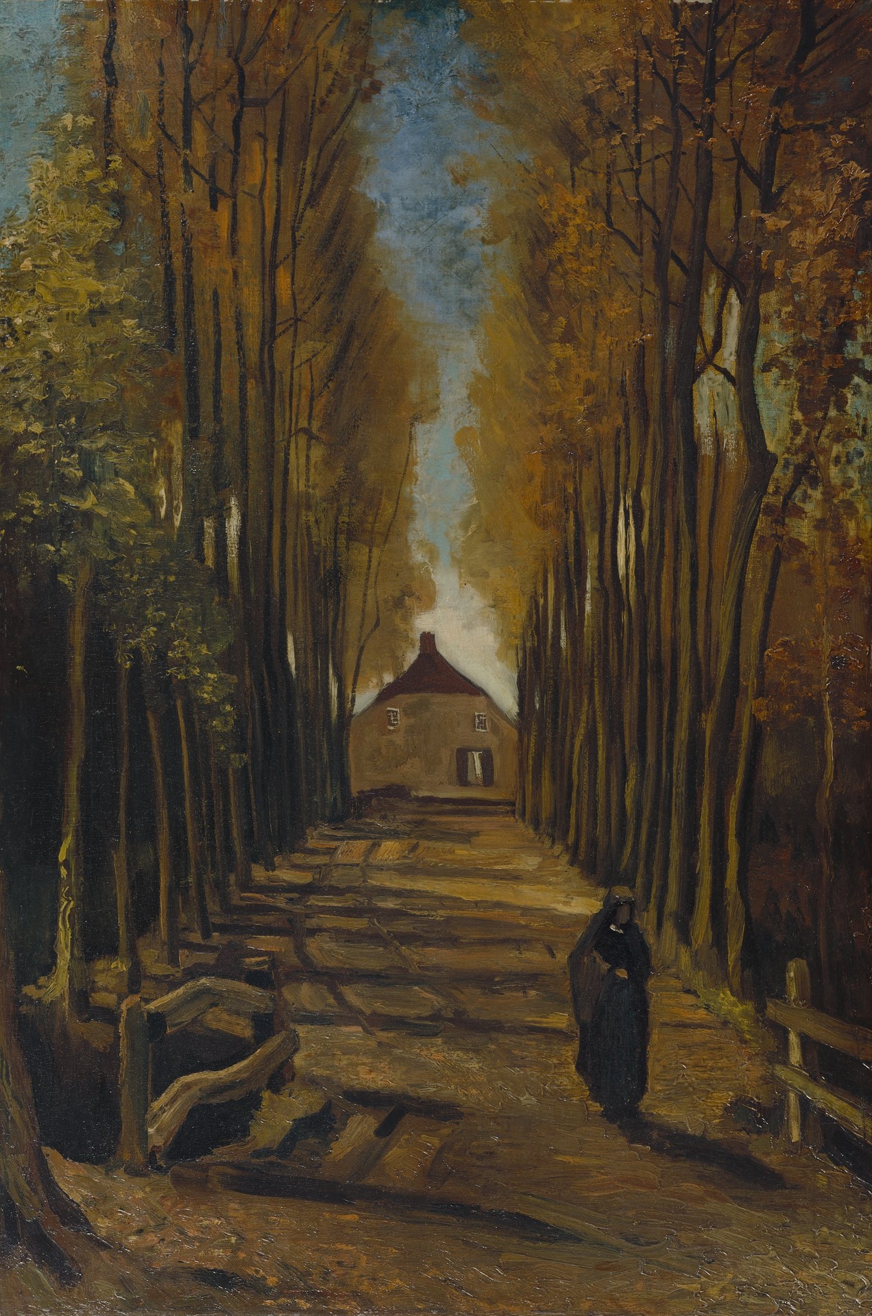 Avenue of Poplars in Autumn - by Vincent van Gogh