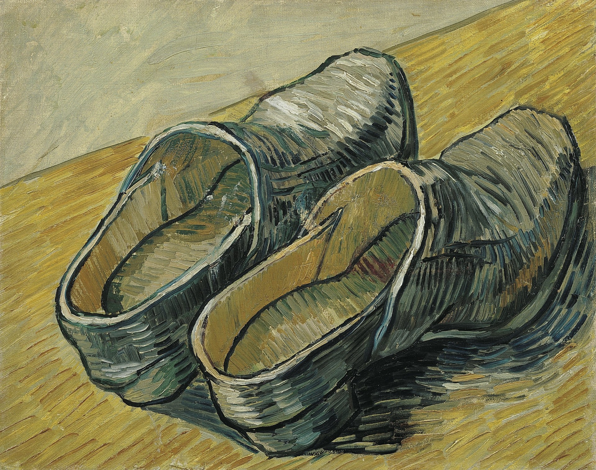 A Pair of Leather Clogs - by Vincent van Gogh