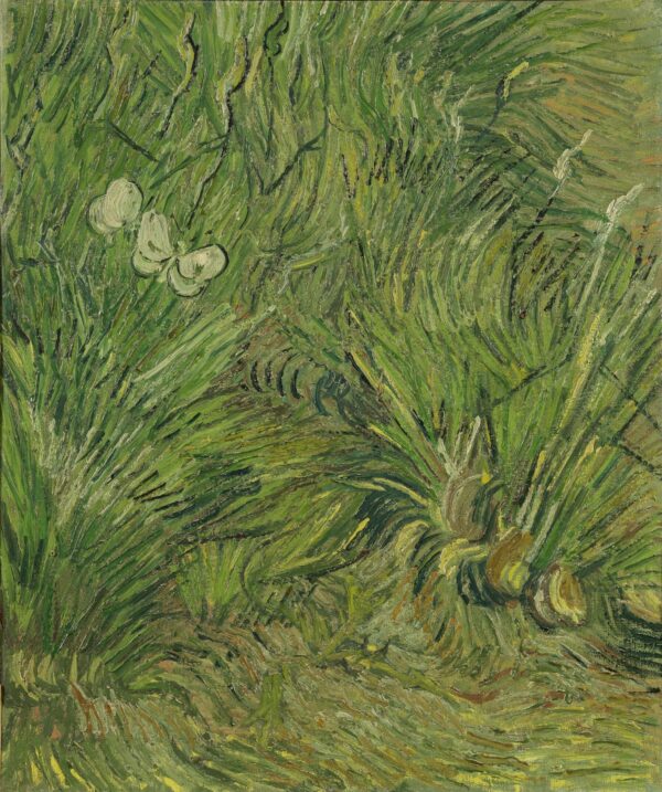 Garden with butterflies - by Vincent van Gogh