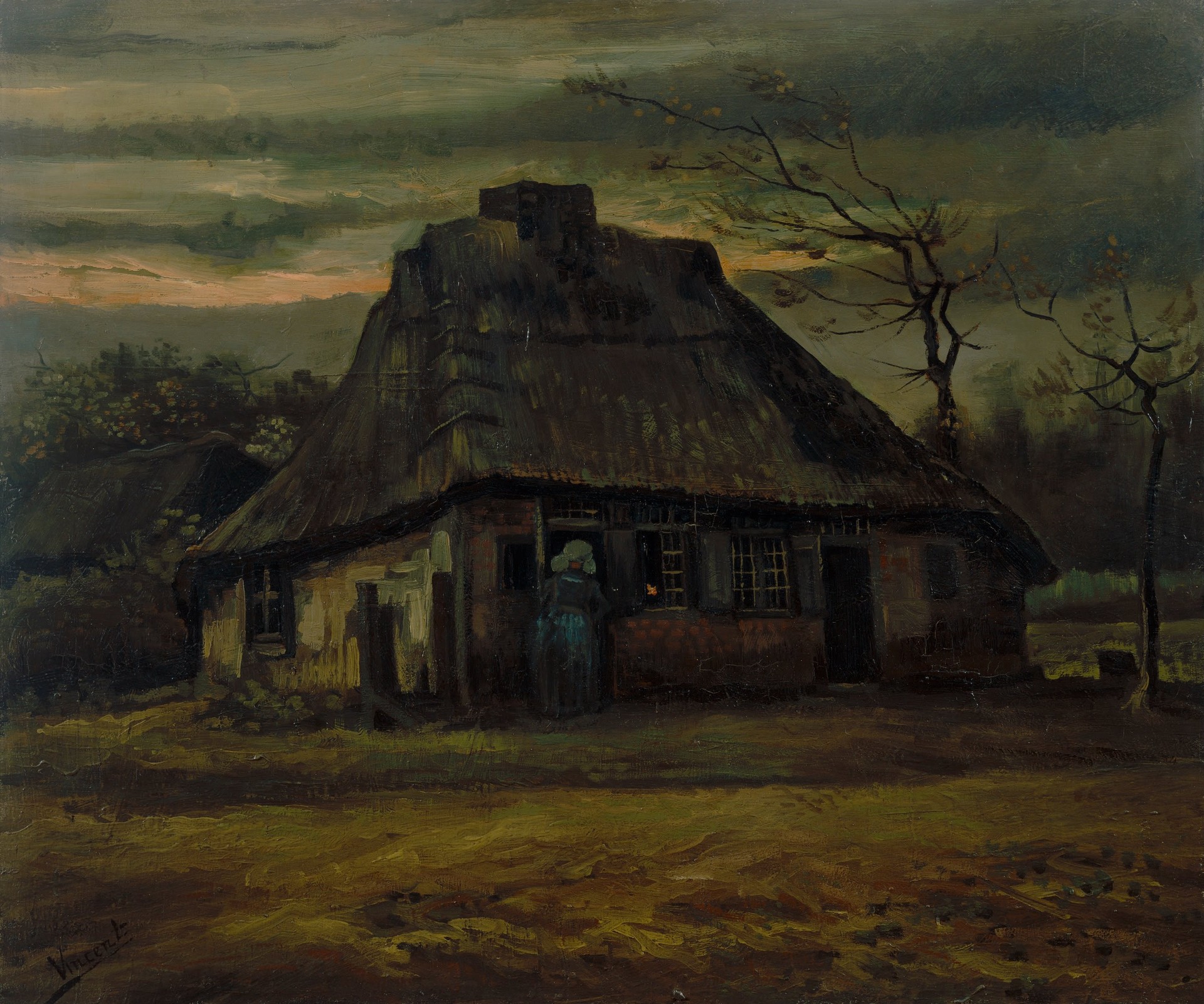 The cottage - by Vincent van Gogh