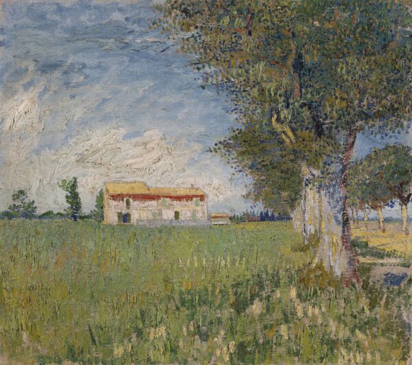 Farmhouse in a Wheatfield - Vincent van Gogh
