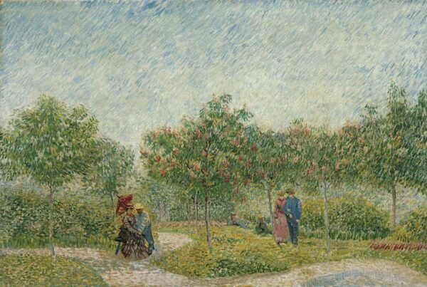 Garden with Courting Couples: Square Saint-Pierre - by Vincent van Gogh