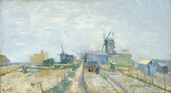 Montmartre: windmills and allotments - by Vincent van Gogh