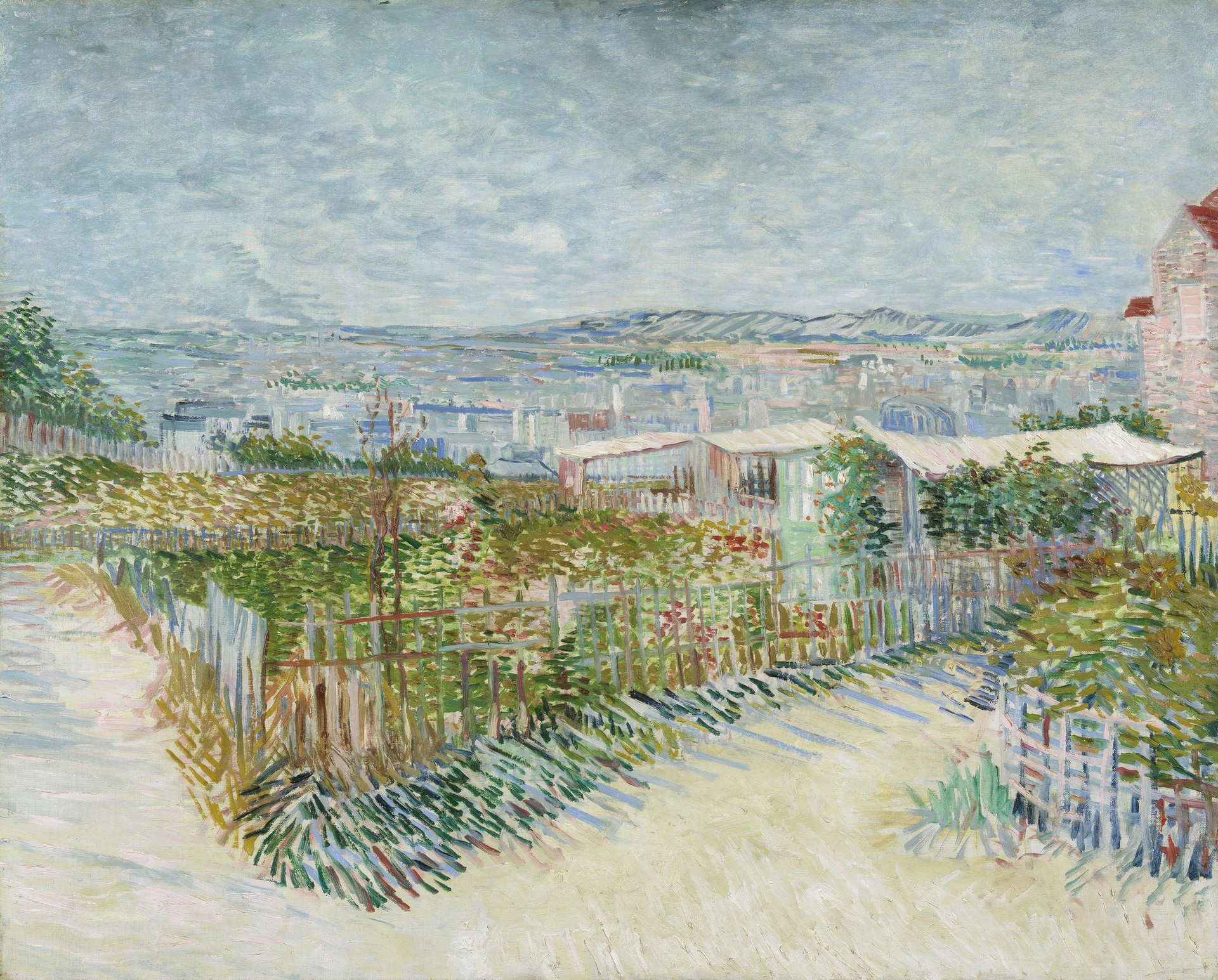 Montmartre: behind the Moulin de la Galette - by Vincent van Gogh