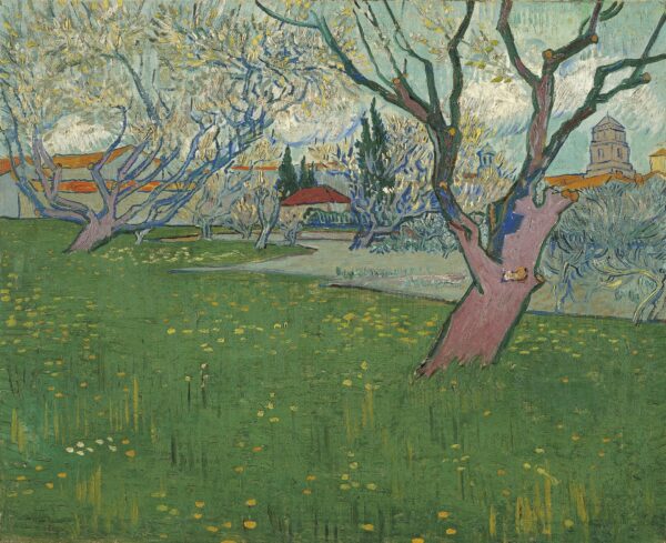 Orchards in Blossom, View of Arles - by Vincent van Gogh