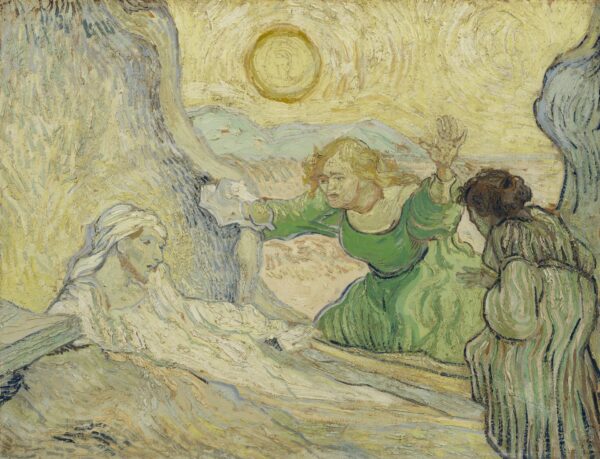 The raising of Lazarus (after Rembrandt) - by Vincent van Gogh