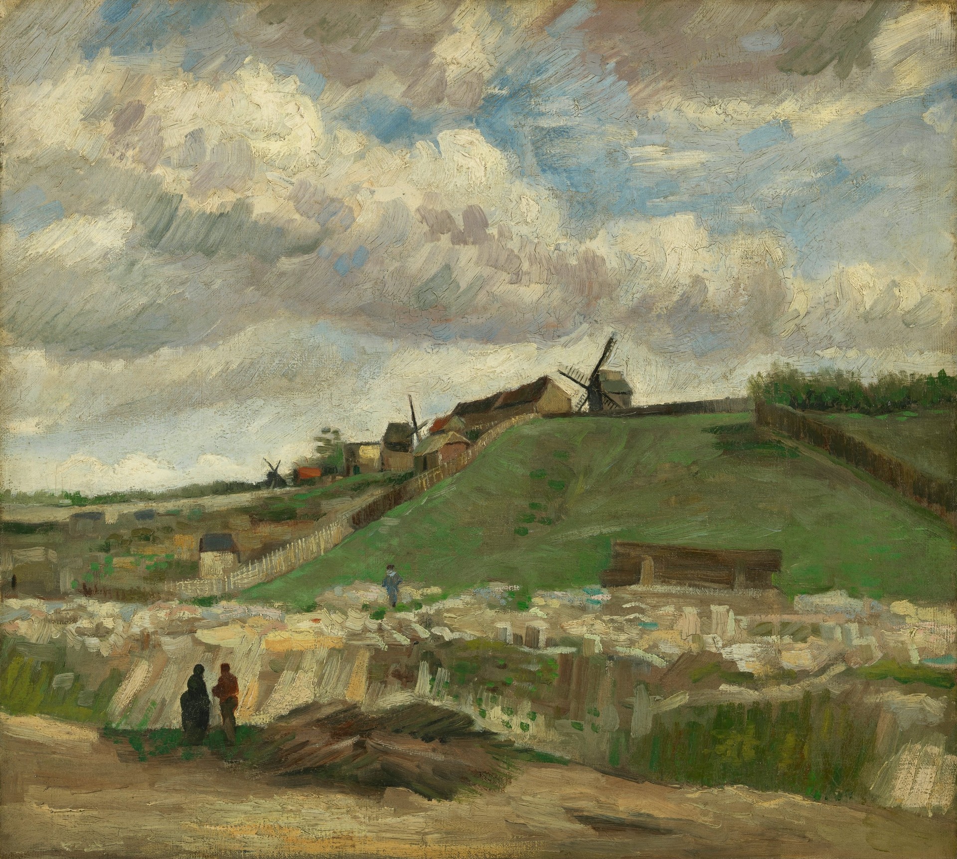 The hill of Montmartre with stone quarry - by Vincent van Gogh