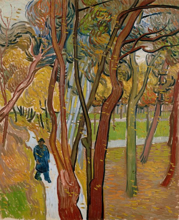 The Garden of Saint Paul's Hospital (`Leaf-Fall') - by Vincent van Gogh