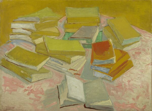 Piles of French novels - by Vincent van Gogh
