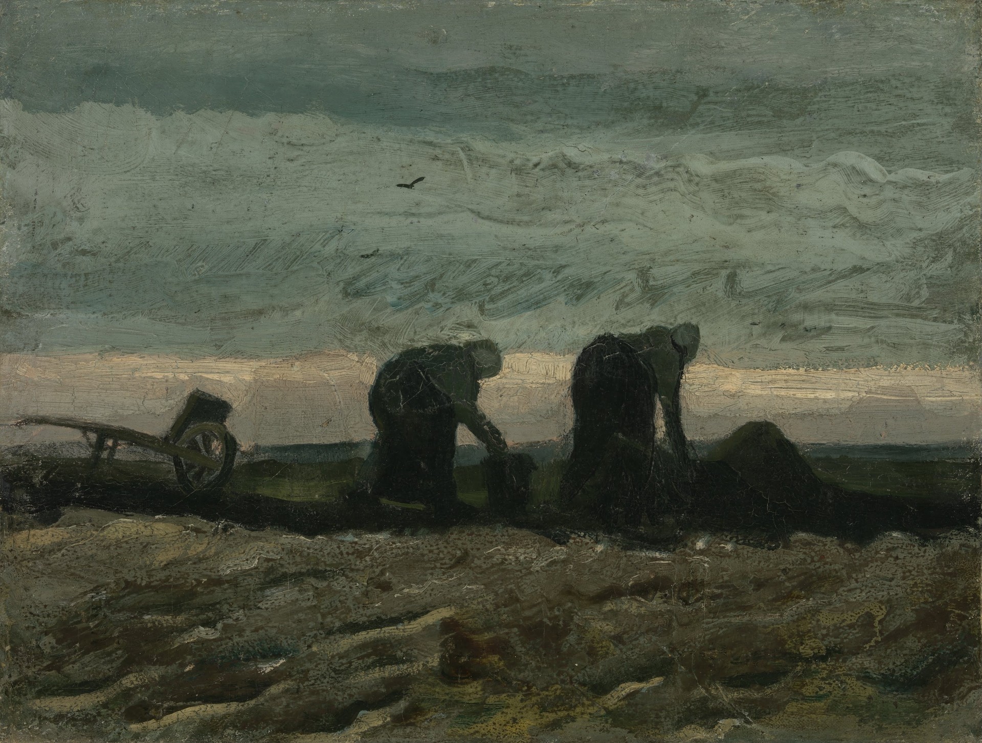 Two Women on the Peat Moor - by Vincent van Gogh