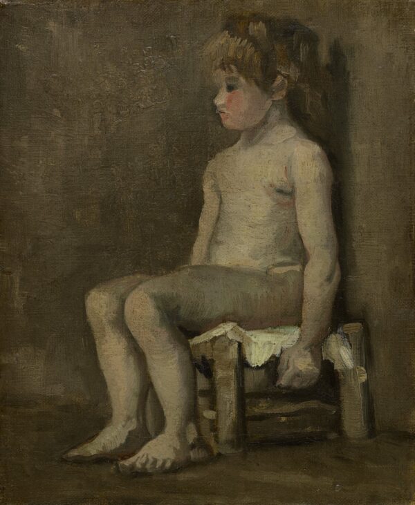 Nude girl, seated - by Vincent van Gogh