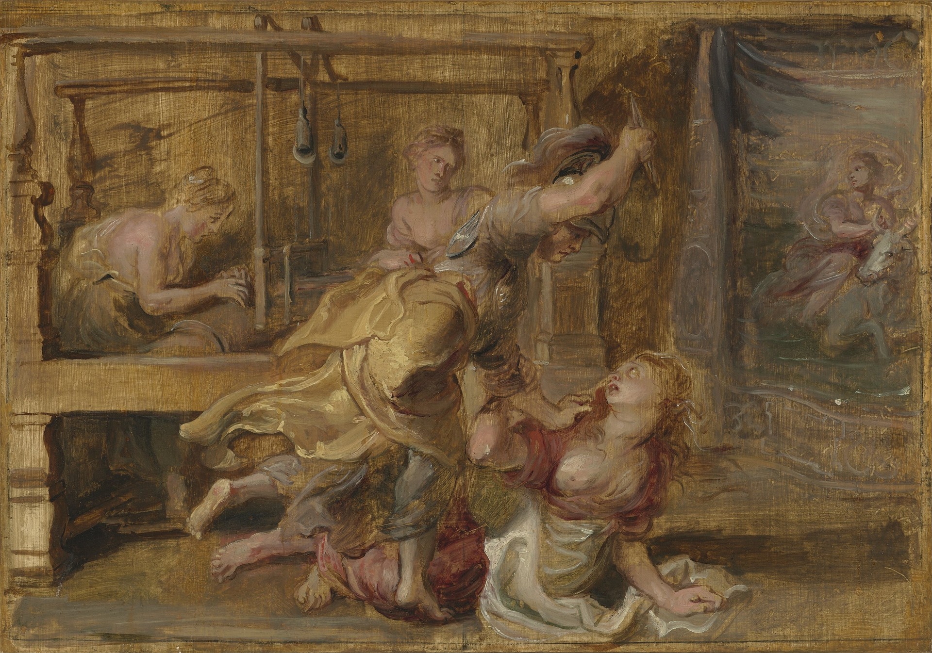 Pallas and Arachne - by Peter Paul Rubens