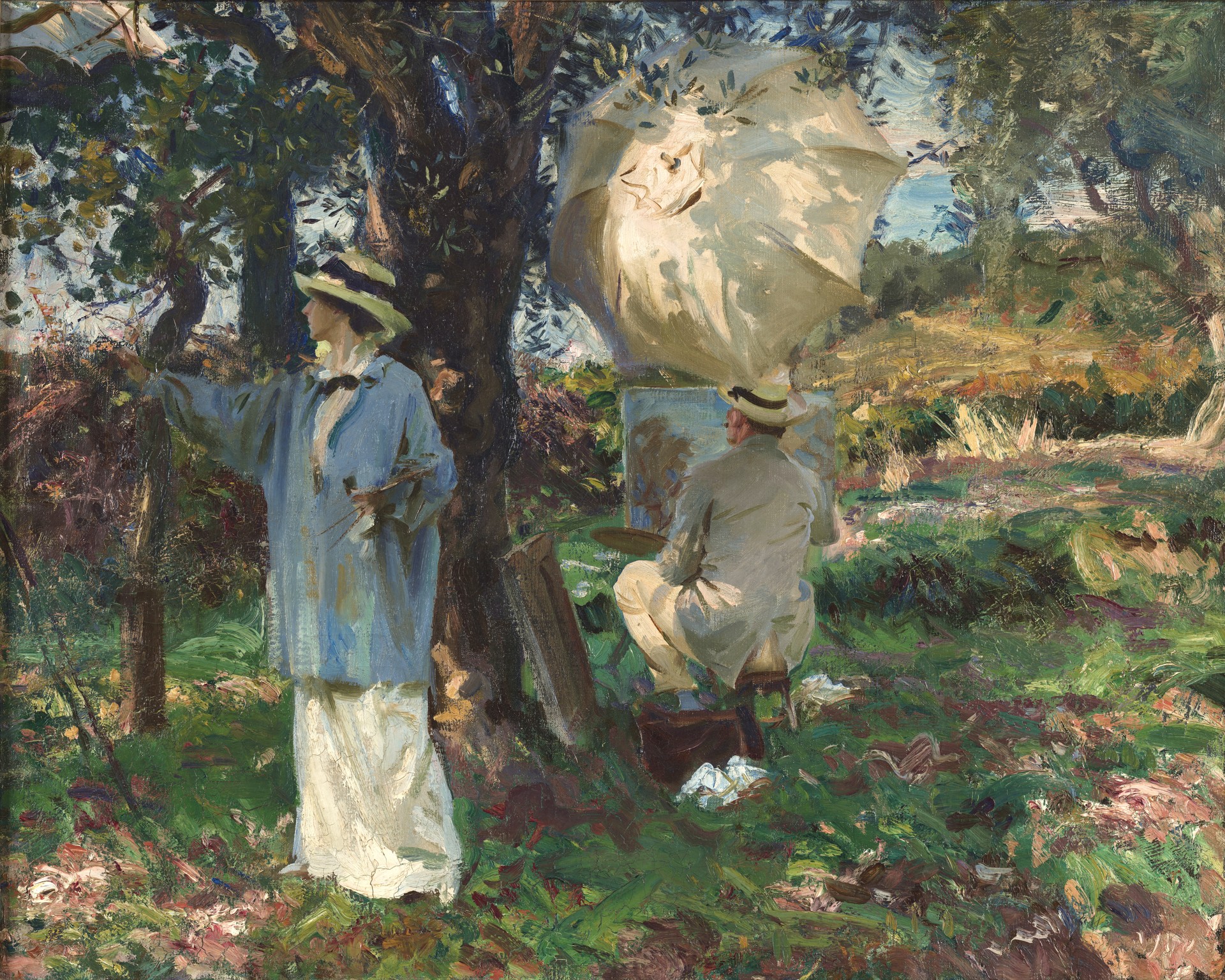 The Sketchers - by John Singer Sargent