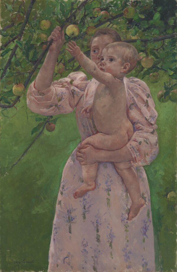 Child Picking a Fruit - by Mary Cassatt