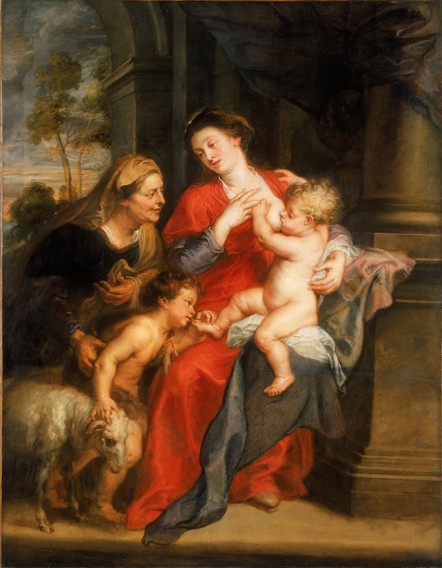 The Virgin and Child with Sts. Elizabeth and John the Baptist - by Peter Paul Rubens