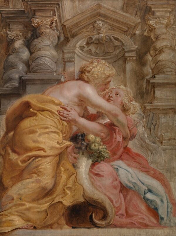 Peace Embracing Plenty - by Peter Paul Rubens