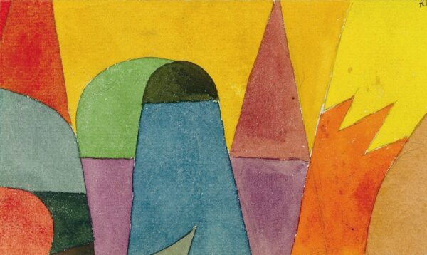With the Mauve Triangle - by Paul Klee