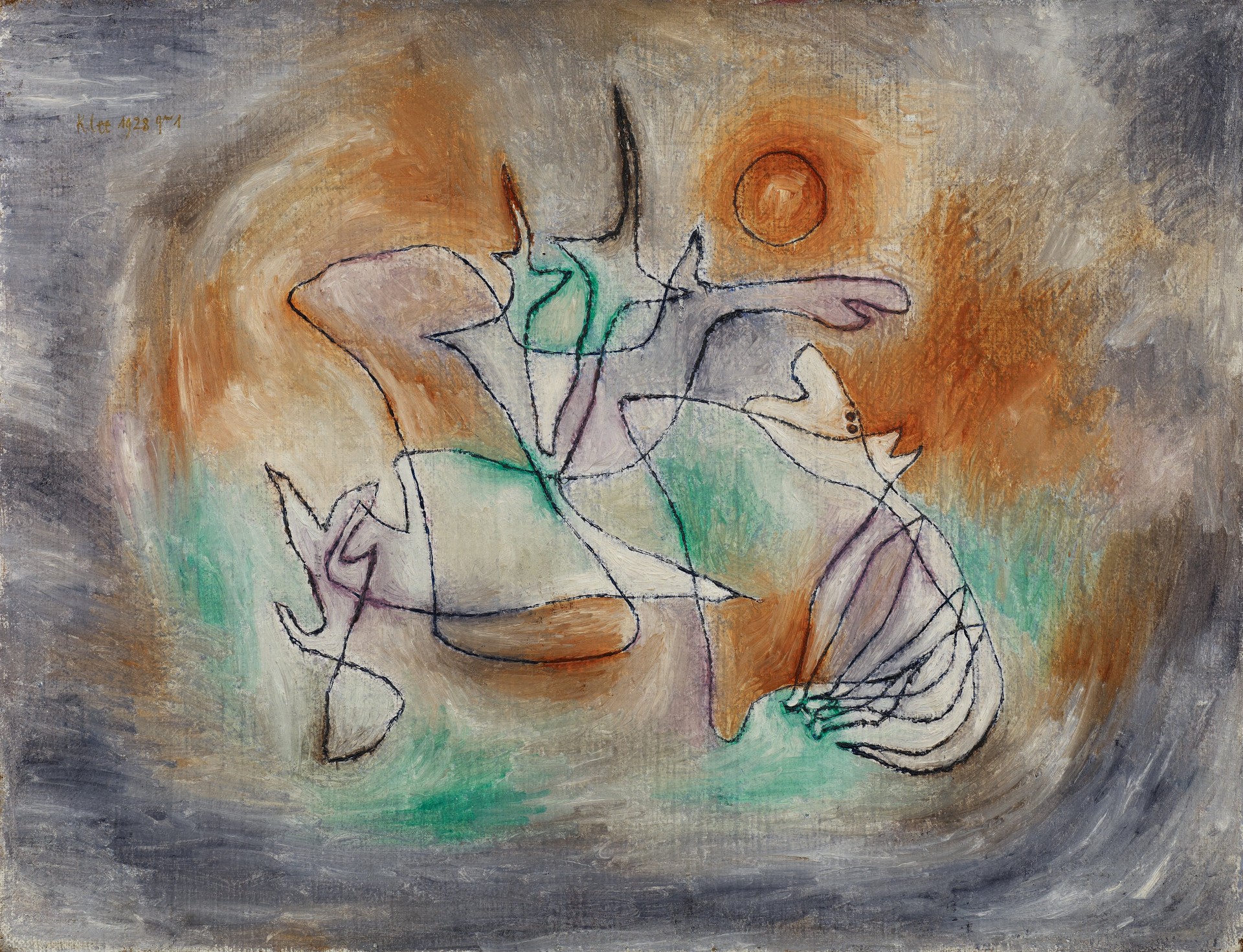 Howling Dog - by Paul Klee