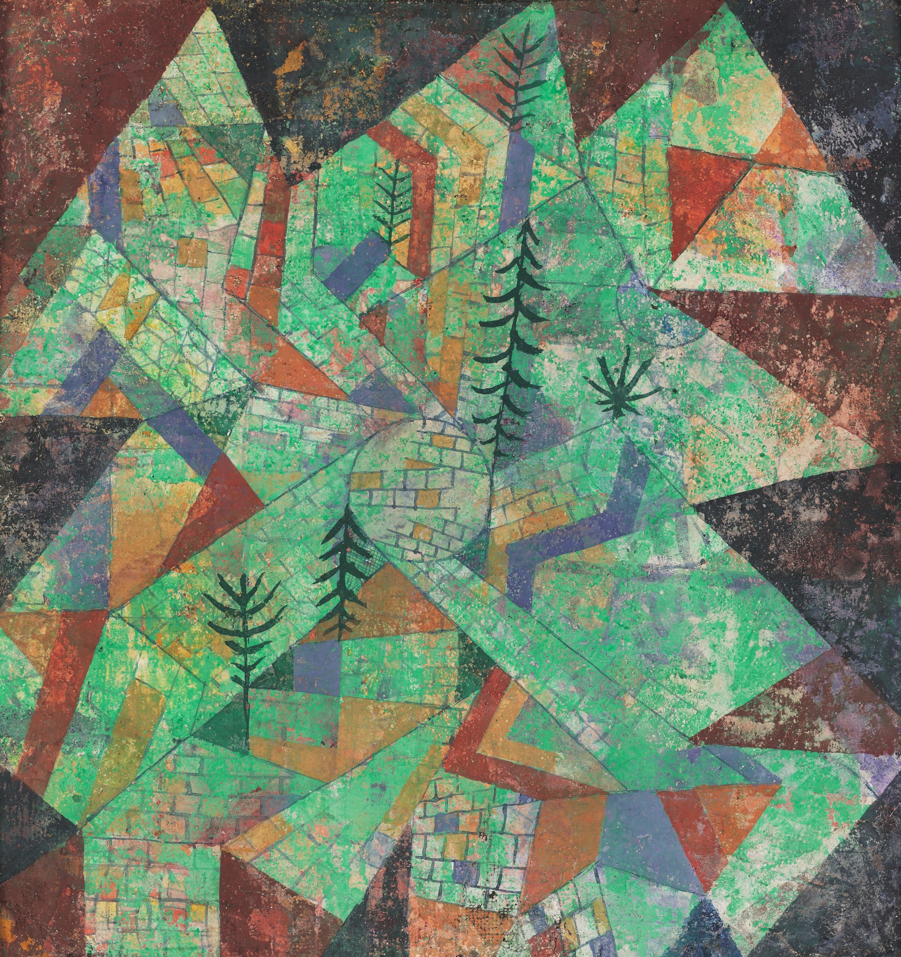 Wald Bau - by Paul Klee
