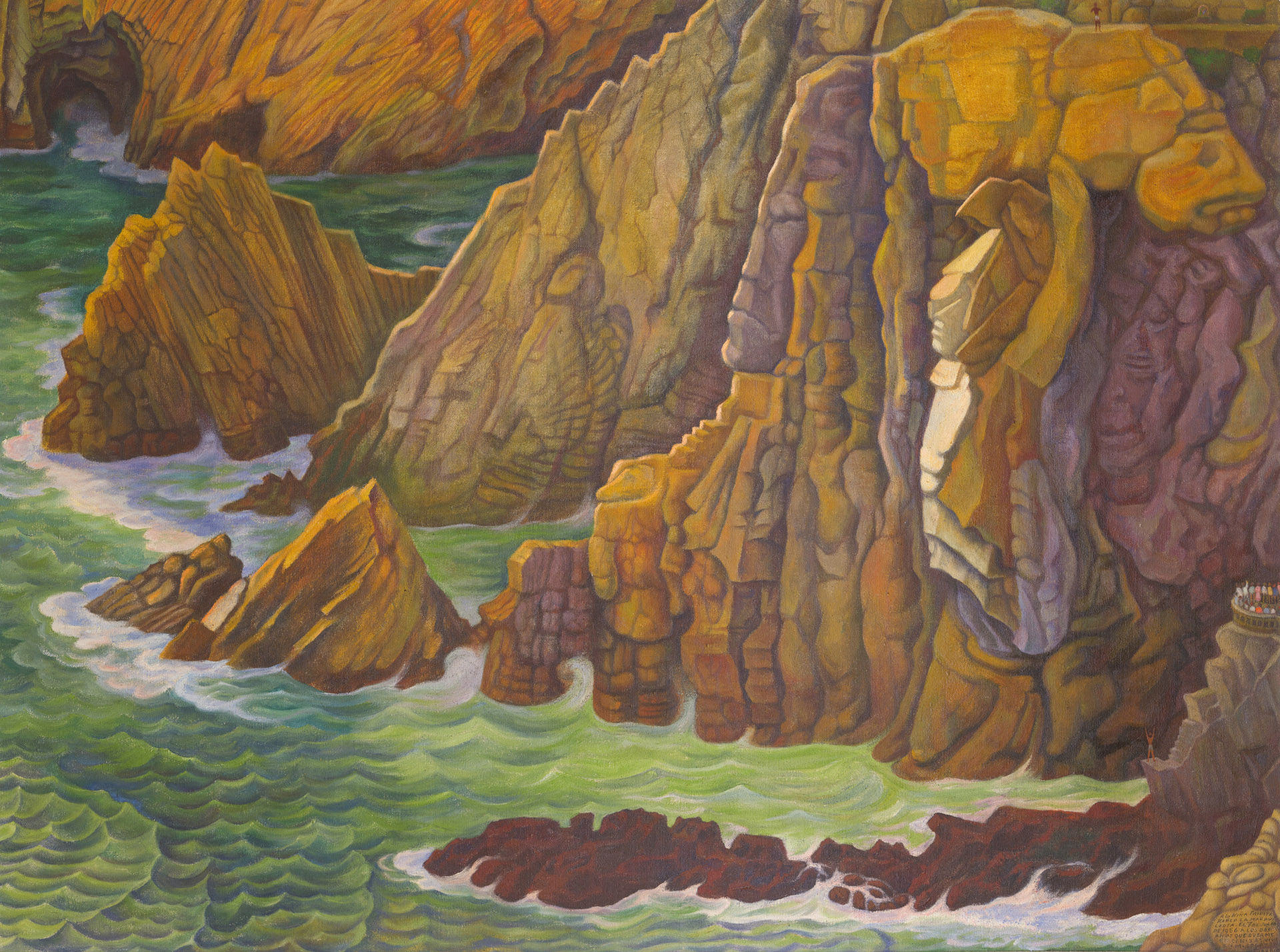 La Quebrada - by Diego Rivera
