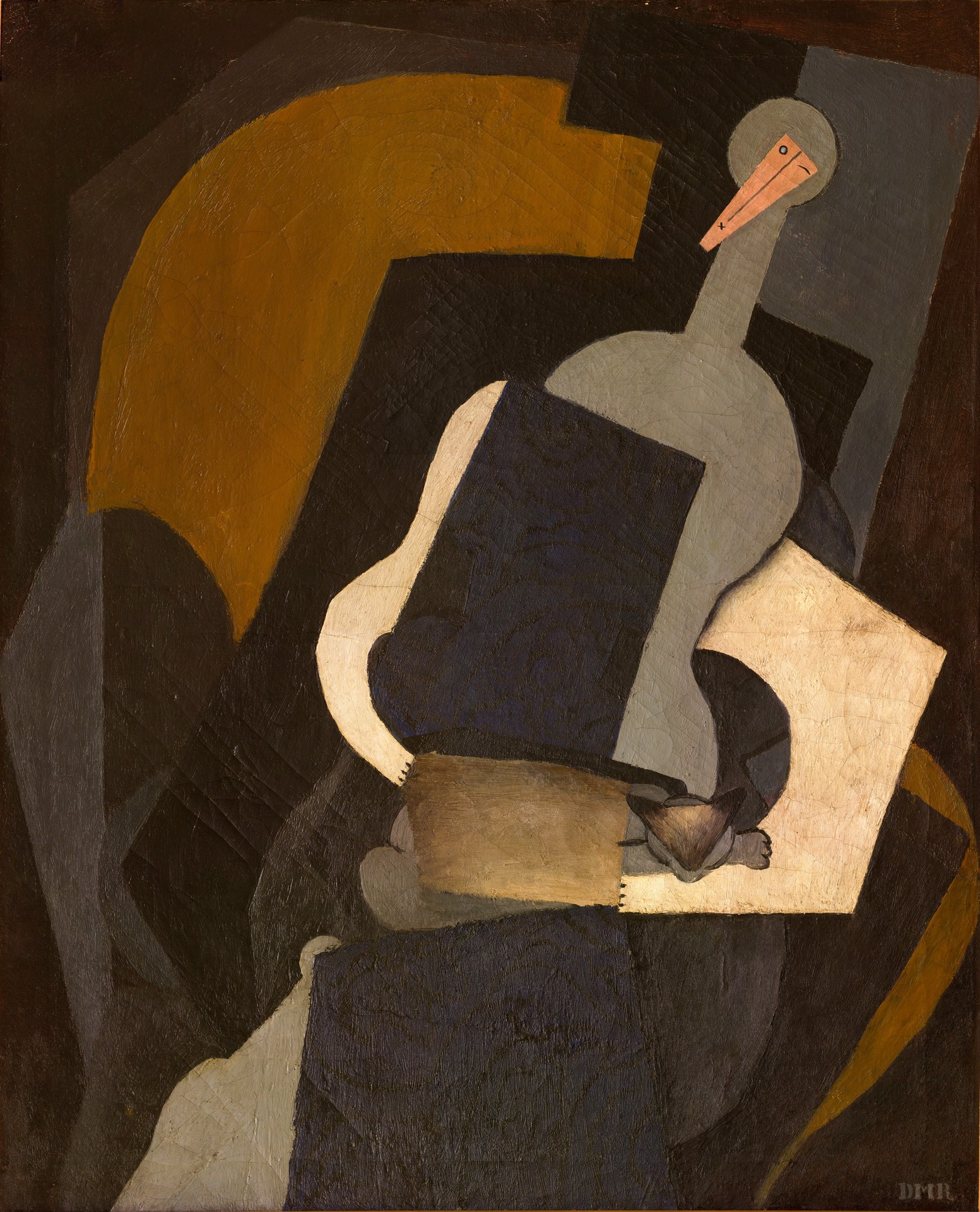 Seated Woman (Woman with the Body of a Guitar) - by Diego Rivera