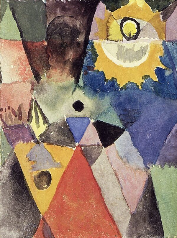 Mit der Gaslampe - by Paul Klee
