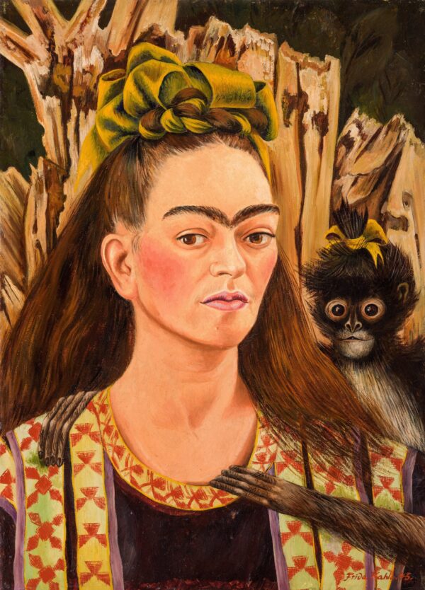 Self-portrait with Monkey - by Frida Kahlo