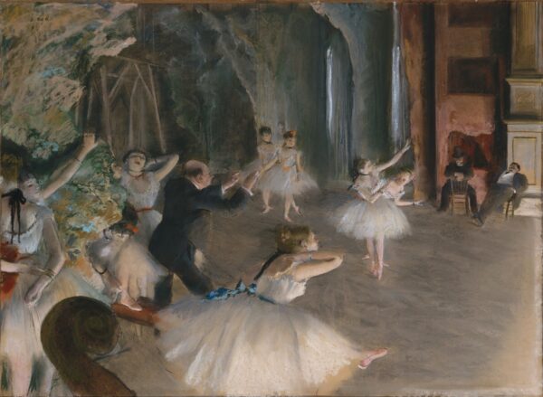 The Rehearsal Onstage - by Edgar Degas