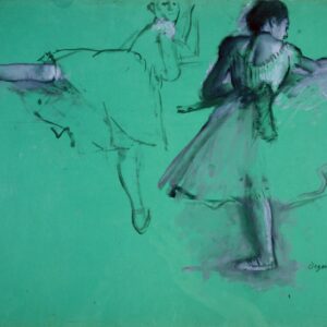 Dancers Practising at the Barre - by Edgar Degas
