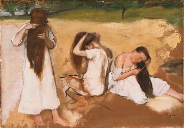 Women Combing Their Hair - by Edgar Degas