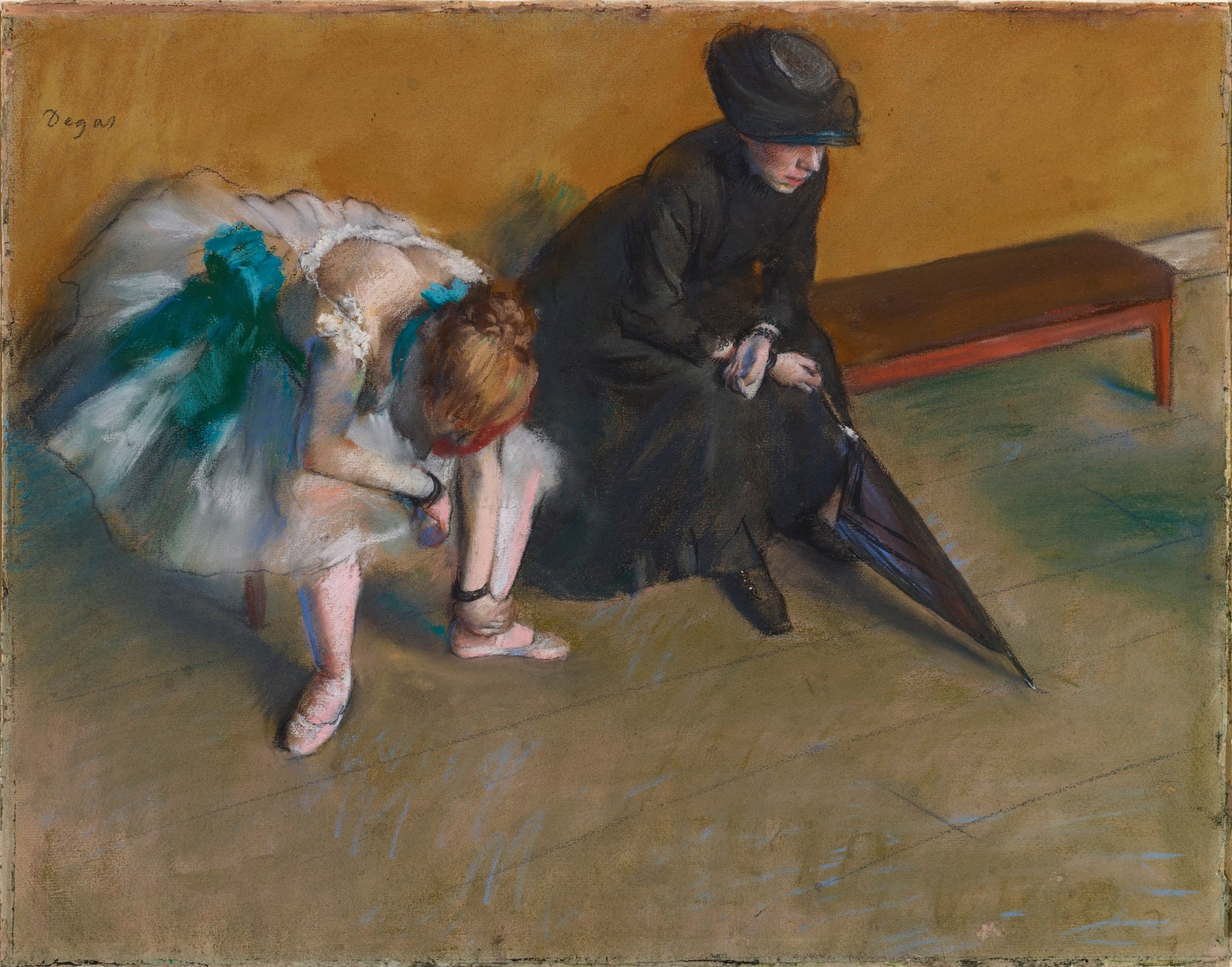 Waiting (L'Attente) - by Edgar Degas