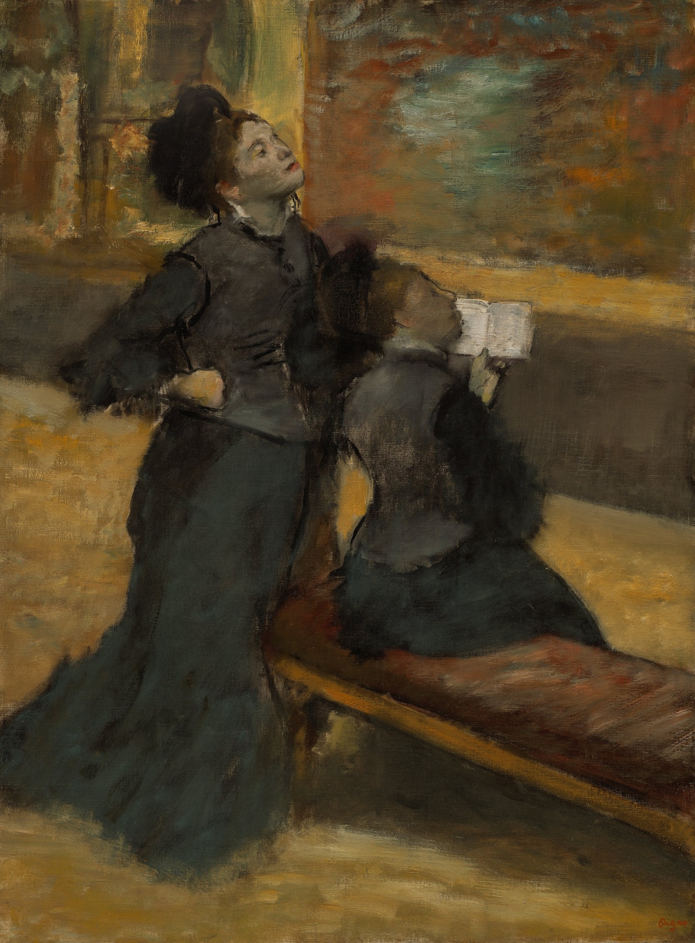 Visit to a Museum - by Edgar Degas