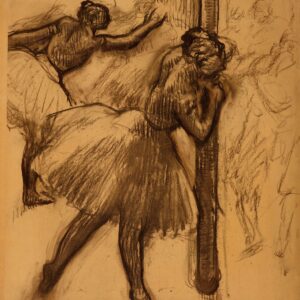 Danseuse, appuyée à une colonne (Dancer, Leaned Against a Column) - by Edgar Degas