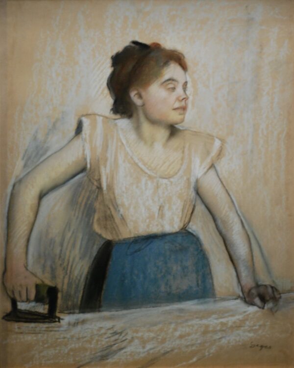 La Repasseuse - by Edgar Degas
