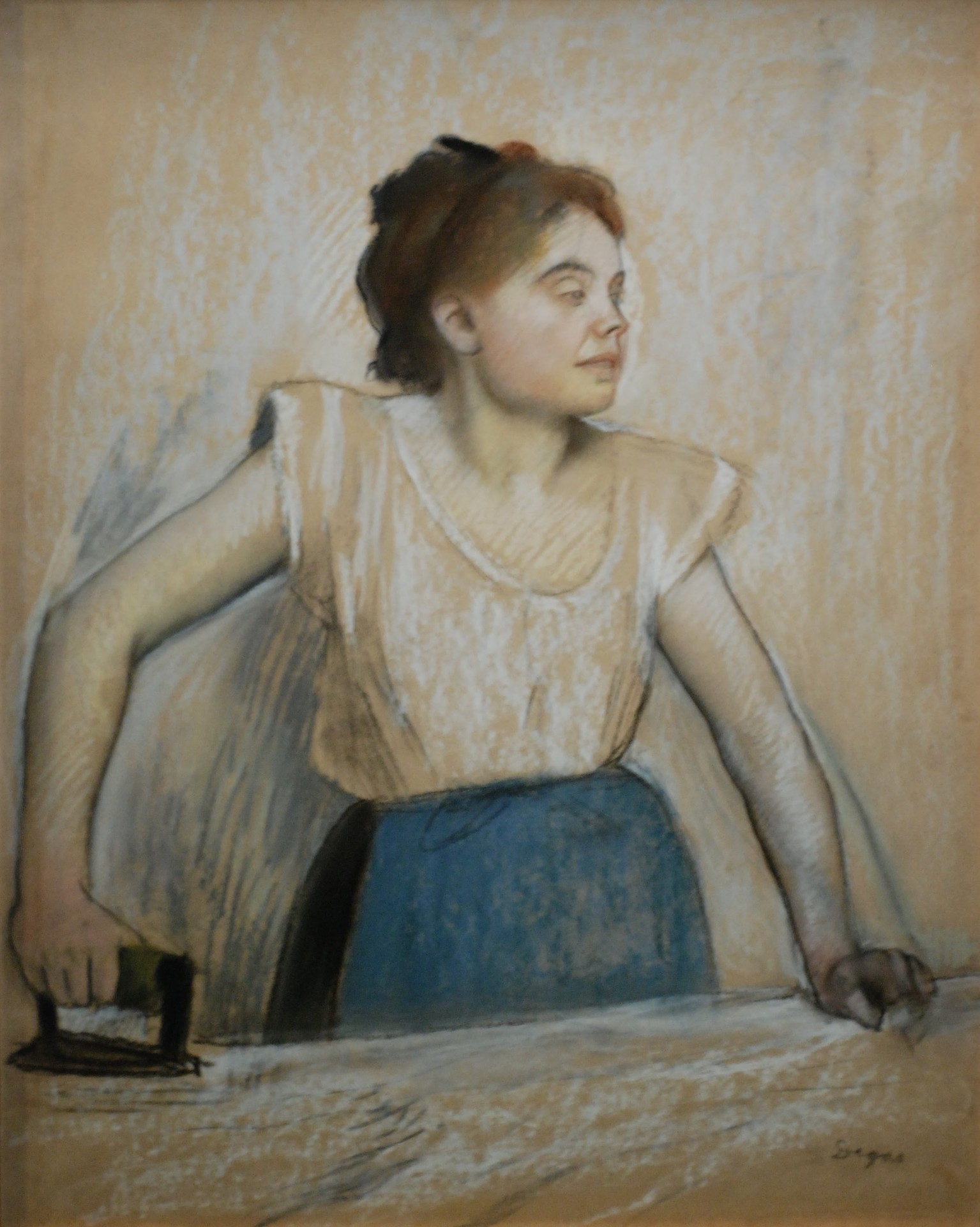 La Repasseuse - by Edgar Degas